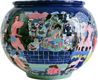 Glazed ceramic vessel by Lucía Moreno