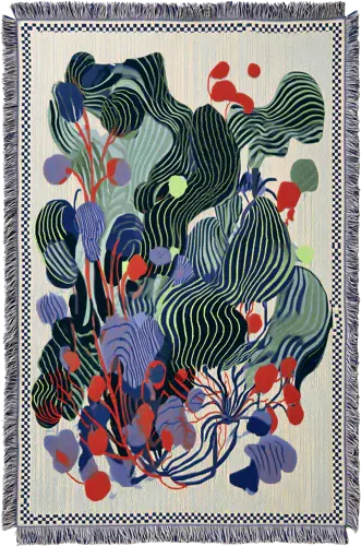Woven throw by Claire Whitmore