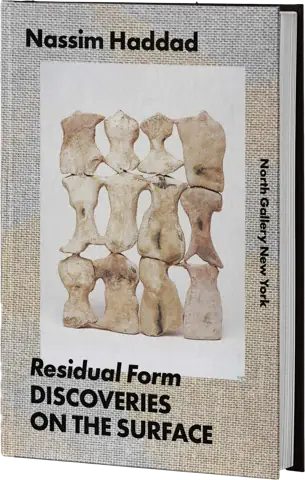Hardcover monograph Residual Form: Discoveries on the Surface on Nassim Haddad's terracotta works