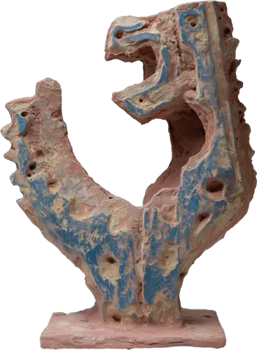 Terracotta sculpture Residual Forms I by Nassim Haddad, 2024