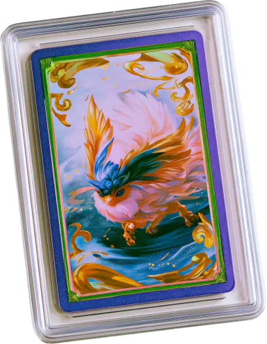 Graded first-edition trading card in its case