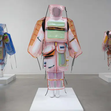 Installation view of Soft Structures by Mai Lin