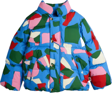 Patchwork puffer jacket